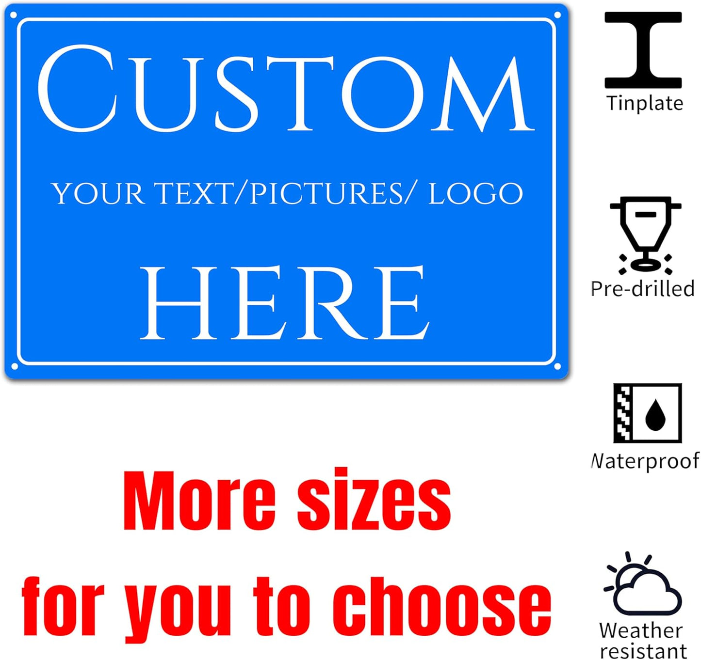 Custom Sign, Custom Delivery Sign,Reflective, Customize for Office, Business, Workplace, office, Home. double-sided(14 * 10Inch)