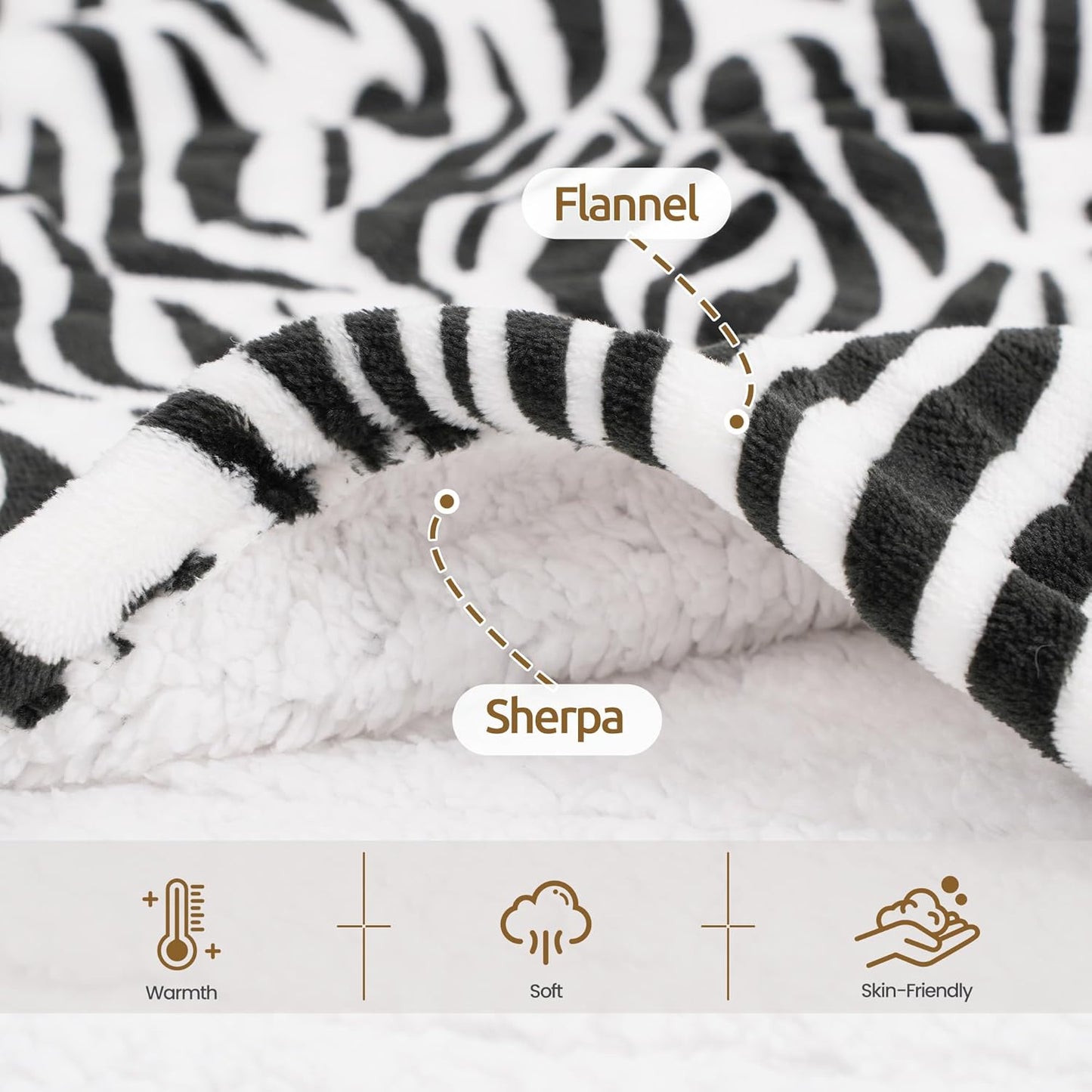 Heated Throw Blanket 50"x60", Electric Blanket with 6 Heat Settings & 1-12H Timer, Cozy Soft Flannel Sherpa, Machine Washable, Warm Gift for Women, Tiger