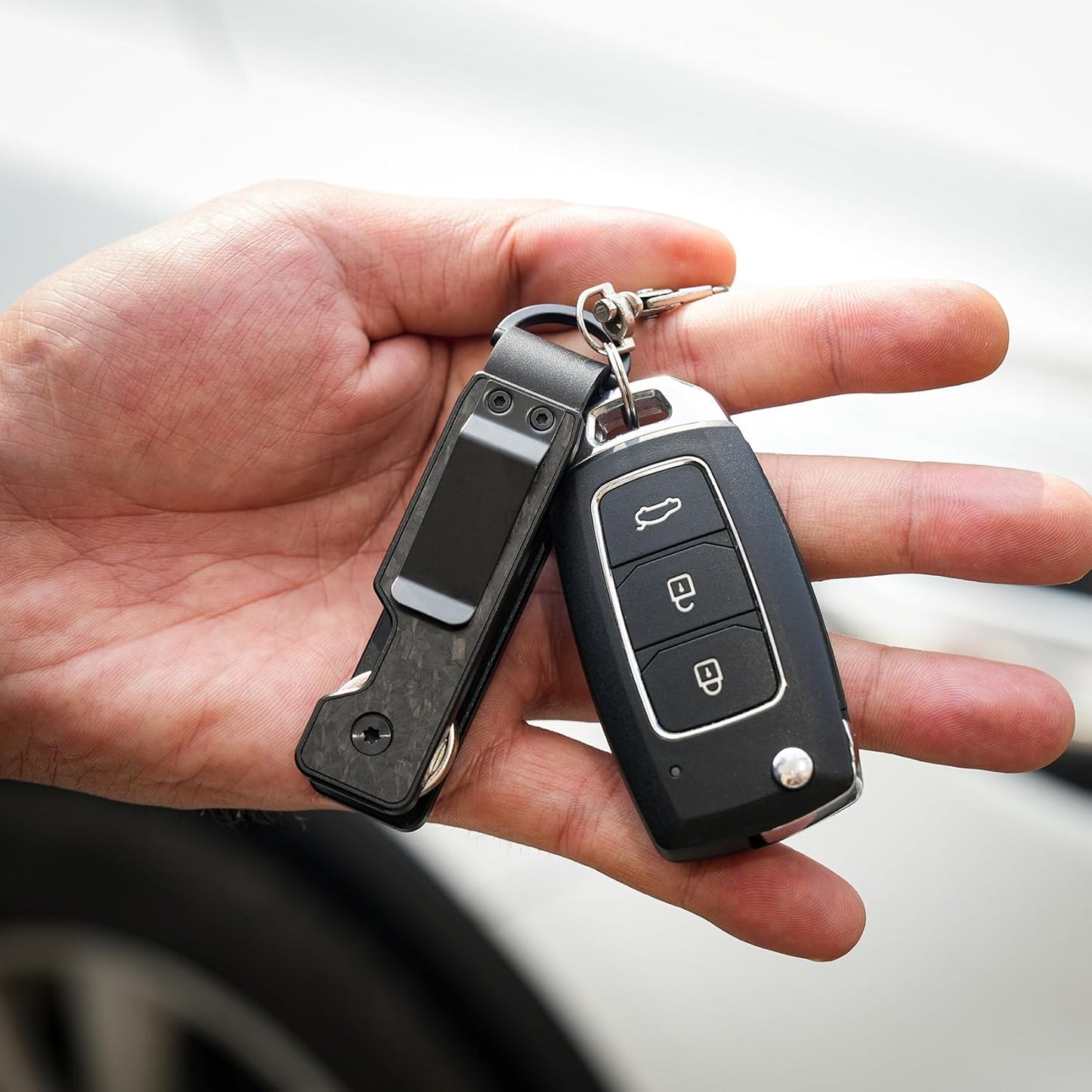 Metallic Key Organizer - Aluminum Key Organizer holder, Minimalist Innovative Keychain.