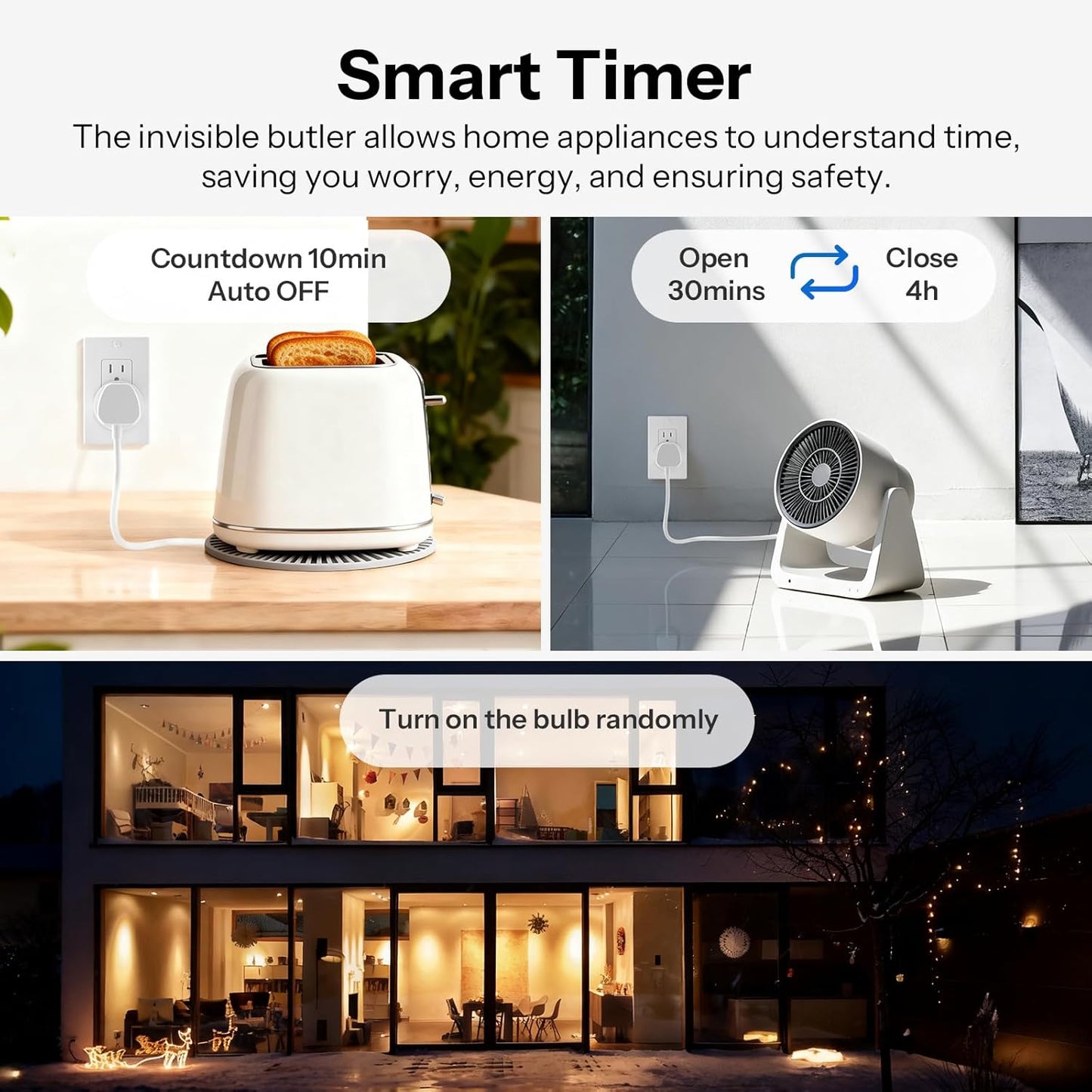 SONOFF S41sTPB Matter Smart Plug, 15A 1800W Max, Remote & Voice Control via Alexa/Google Home, ETL Certified, Timer Outlet, Compatible with SmartThings & Home Assistant (4-Pack)