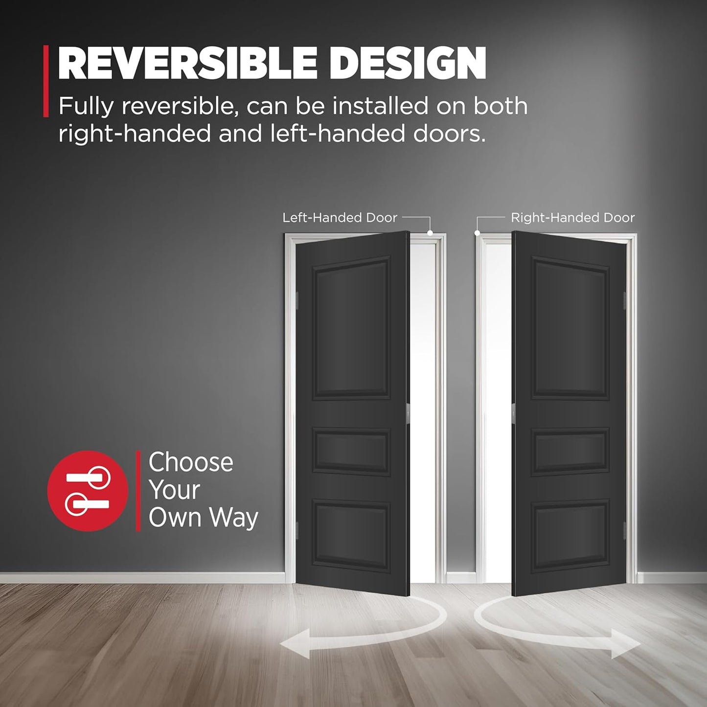 Kwikset Halifax Dummy Door Handle, Single Sided Lever for Closets, French Double Doors, and Pantry, Satin Nickel Non-Turning Reversible Interior Push/Pull Lever, with Microban Protection