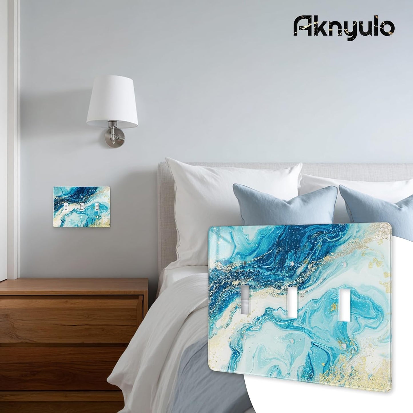 Elegant Marble Bedroom Acrylic Wall Plate Cover Switch Plate Cover Light Switch Cover Switch Cover Decorative 3 Gang Toggle Outlet Covers Switch Cover