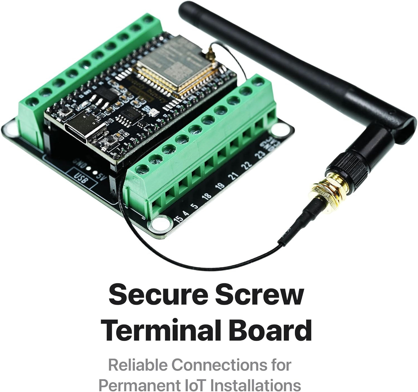 3-Pack Lonely Binary ESP32 Gold Edition with External IPEX Antenna WiFi Bluetooth Dual-Core MCU with Screw/Non-Screw Expansion Boards, Type-C Port Compatible with Arduino IDE, MicroPython, ESP-IDF