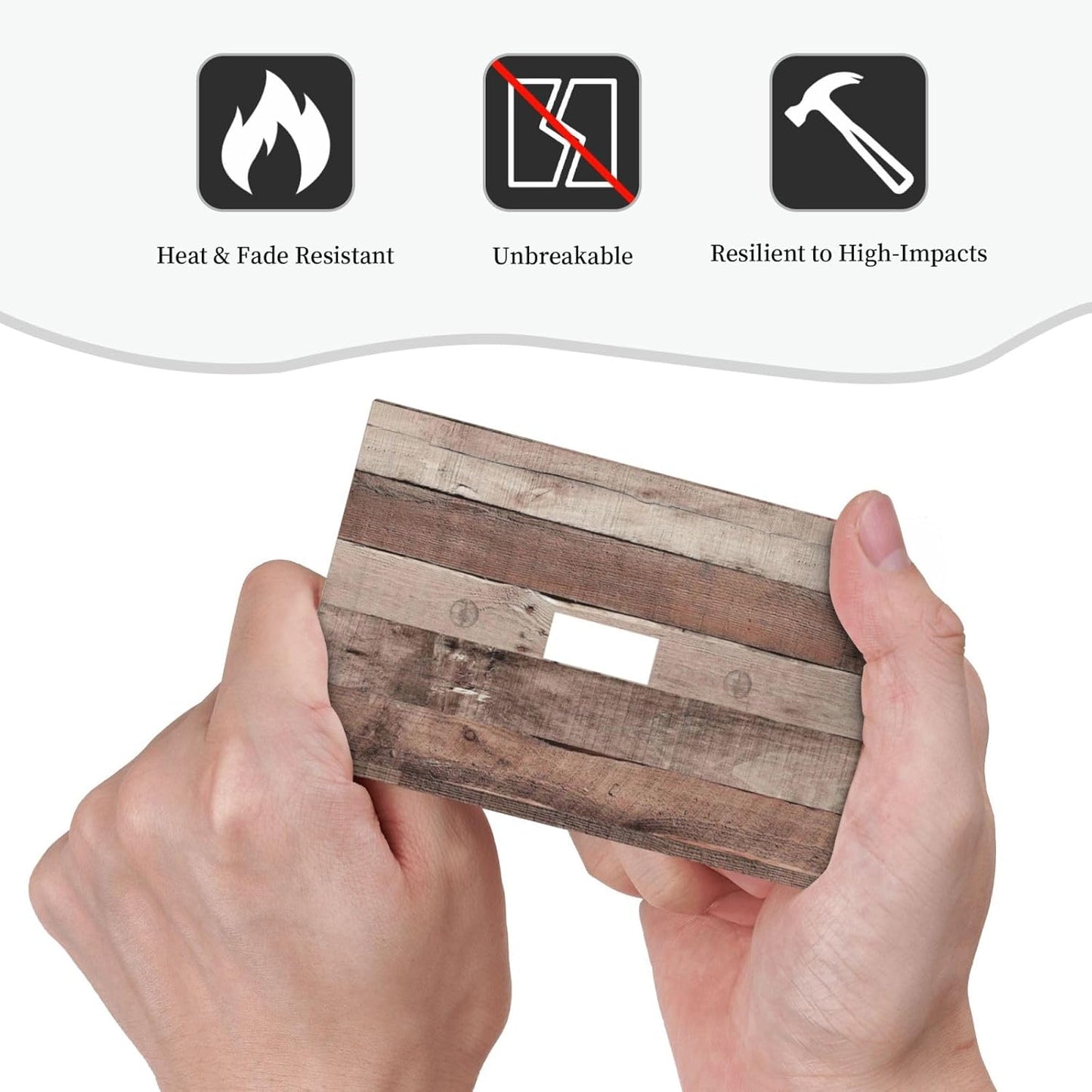 Decorative Light Switch Cover Retro Wood Brown Farmhouse Barn Wooden 1 Gang Single Toggle Device Electrical Faceplate Switchplates Decorator Outlet Wall Plate for Farmhouse Cabin Decor