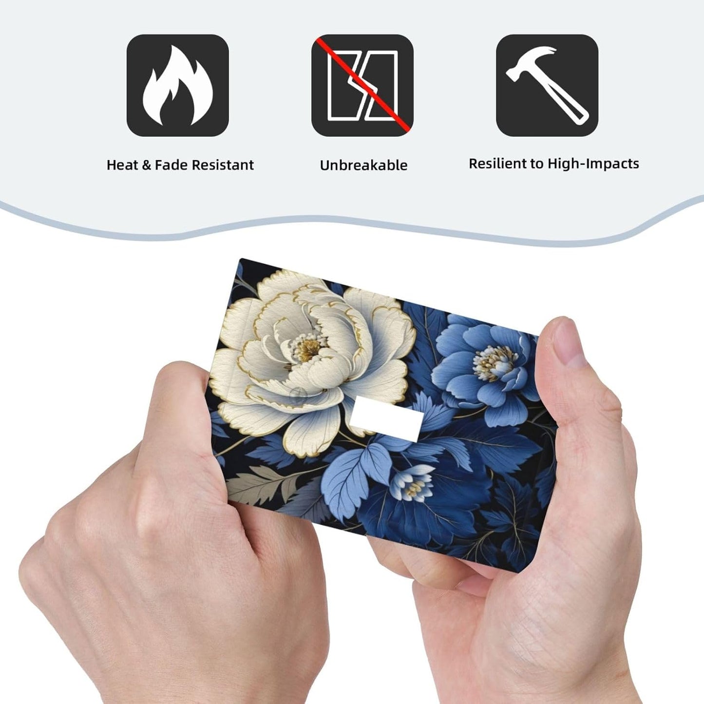 Blue White Flowers Light Switch Covers 1 Gang Single Toggle Wall Plate Decorative Switchcover Electrical Switchplate for Country Living Decor