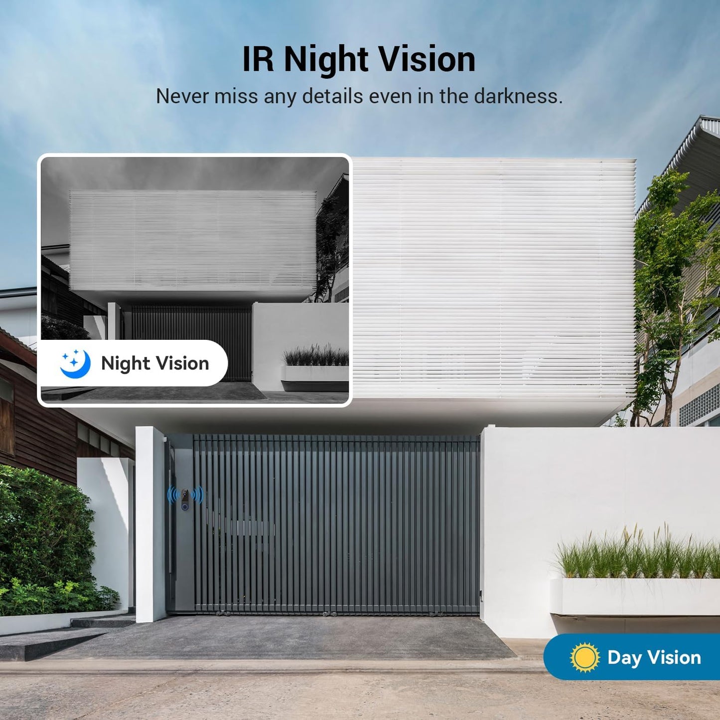 1080p Wireless Video Doorbell Camera, Live View, Night Vision, Two Way Audio, Cloud Storage, AI Motion Detection, Indoor/Outdoor Surveillance, Battery Powered, 2.4G WiFi Only