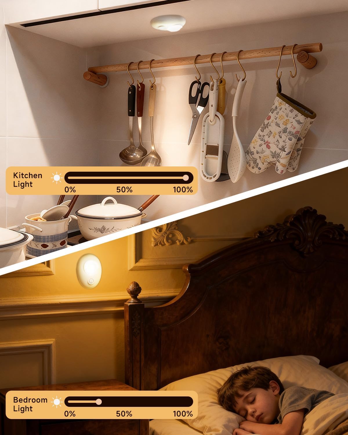 LEPOTEC LED Puck Lights, Rechargeable Battery Light,3 Color Temps Tap Lights,Wireless Closet Light,Under Cabinet Lighting,Magnetic Sitck On Lights for Kitchen,Closet,Pantry,Shelves(6 Pack)