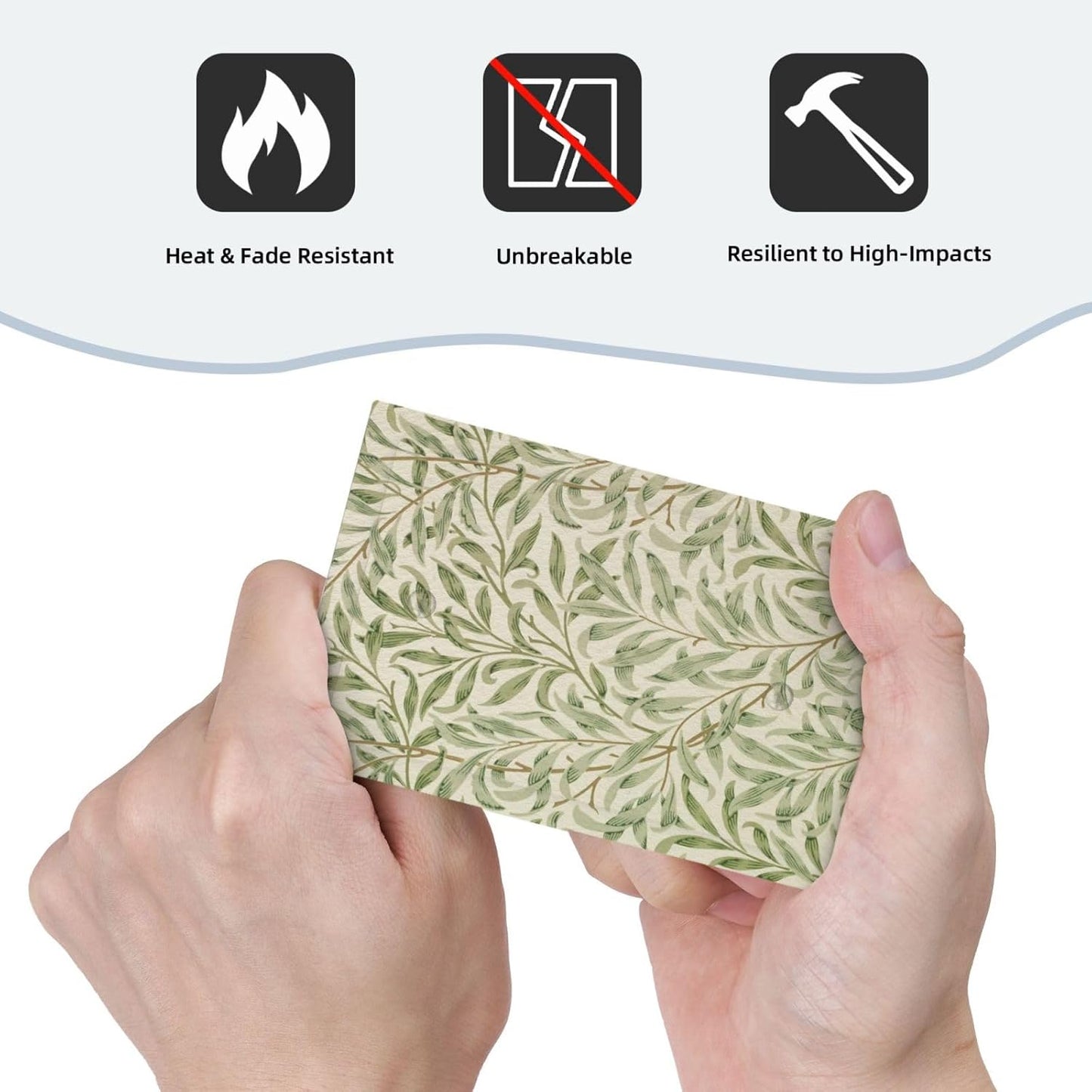 Decorative Light Switch Plate Covers Rustic Morris Willow Leaf Green Leaves 1 Gang No Device Single Blank Outlet Covers Wall Plate Light Switch Cover Plate Faceplate for Bedroom Home Decor