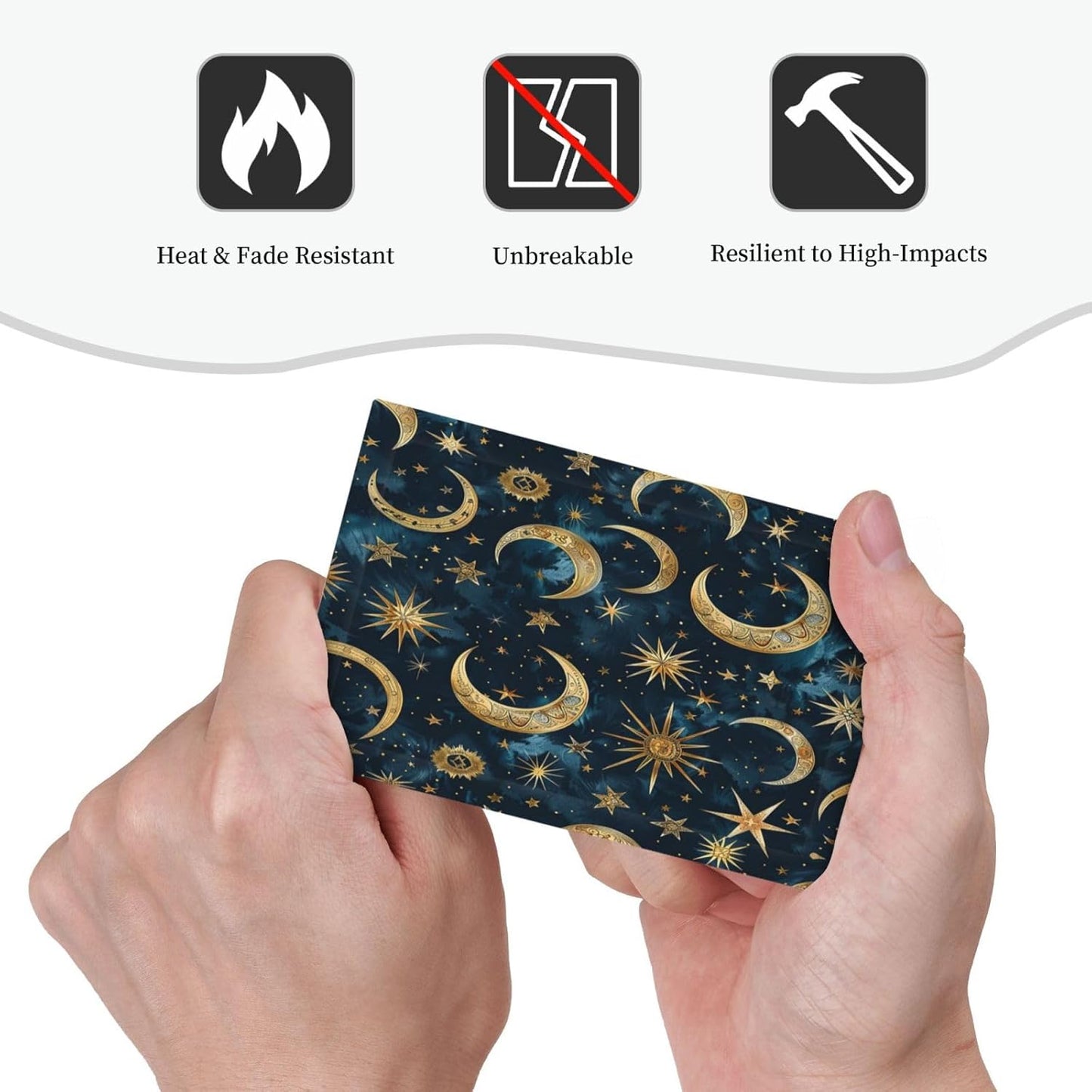 Light Switch Cover Plate Modern Abstract Sky Blue Gold Moon Sun Star 1 Gang No Device Blank Electrical Wall Plates Faceplate Decorative Switch Plate for Bedroom Kids room Decor