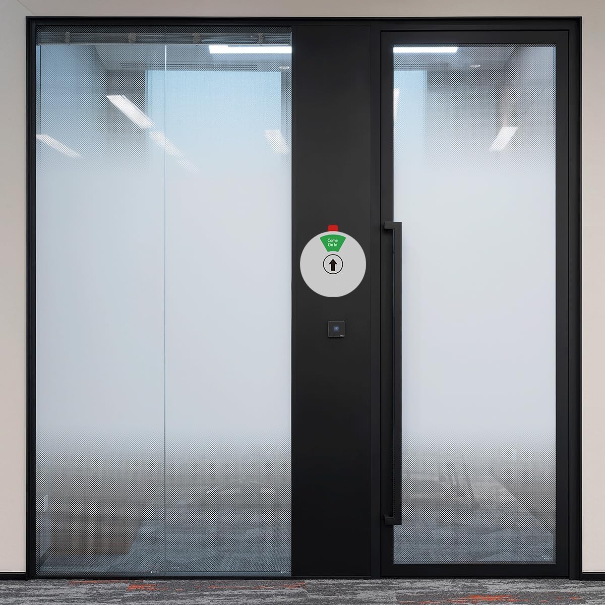 Beiyier 2 Pack 6 Option Office Privacy Sign, Round Rotating Hanger Business Door Signs - Clear Display Out Of Office, Back Soon, Do Not Disturb, Please Knock, Come On In, In A Meeting Status for Professional Work Environment (Silver, 6 Inch )