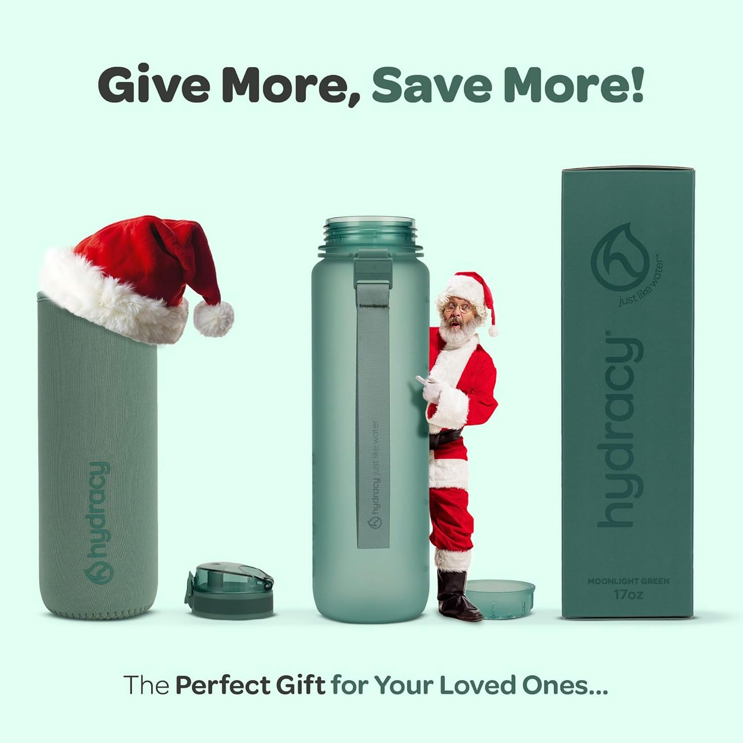 Hydracy Water Bottle with Time Marker -Large BPA Free Water Bottle & No Sweat Sleeve -Leak Proof Gym Bottle with Fruit Infuser Strainer & Times to Drink -Ideal for Fitness Sports & Outdoors