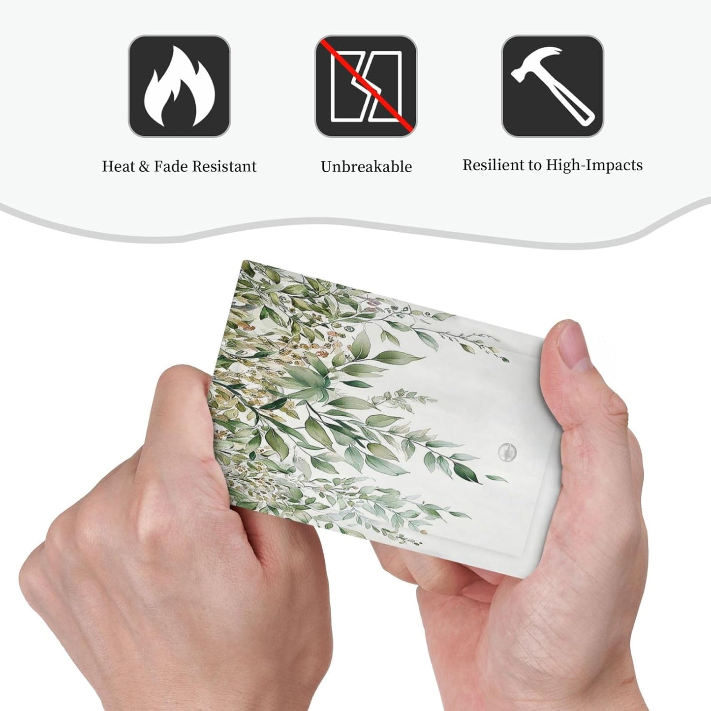 Light Switch Cover Plate Sage Green Eucalyptus Watercolor Plant Leaves 1 Gang No Device Blank Electrical Wall Plates Faceplate Decorative Switch Plate for Bedroom Bathroom Decor