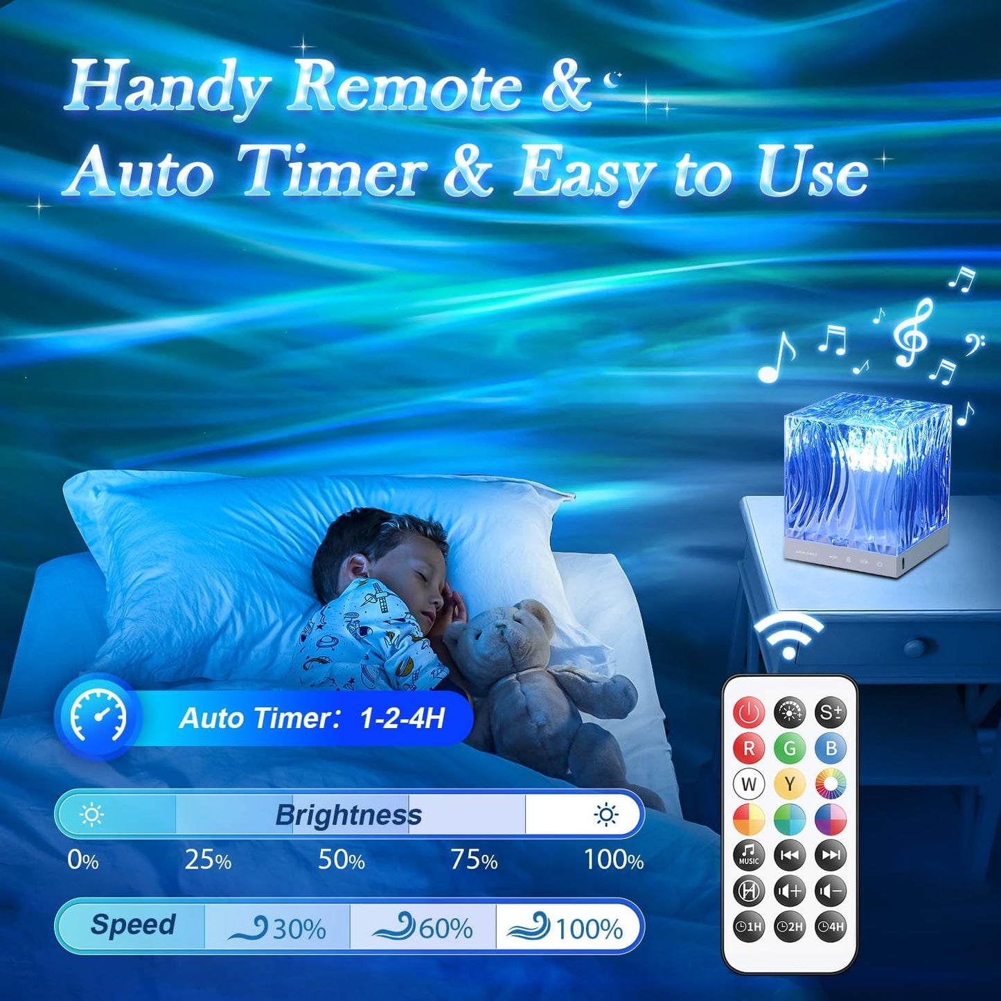 Christmas Projector Christmas Gifts for Teens,White Noise Sound Machine+18 Colors+Bluetooth Music+Remote Control Northern Lights Projector Aurora Light Projector for Bedroom,Christmas Stuff Room Decor