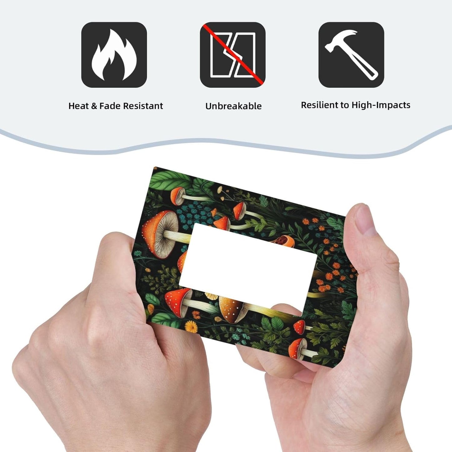 Decorative Outlet Covers Boho Red Mushroom Green Leaf Plants Floral 1 Gang Single Decora GFCI Device Light Switch Covers Plate 1 Rocker Wall Plate Jumbo Switch Cover Plate