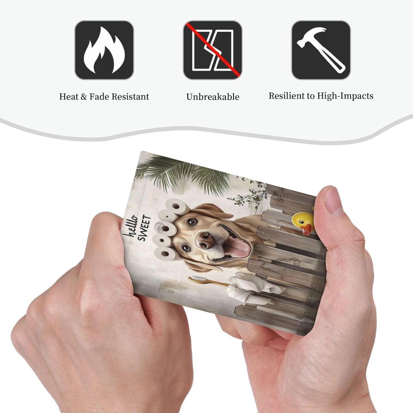 Funny Dog Rustic Farmhouse Wooden Fence Labrador Light Switch Cover Plate 1 Gang No Device Blank Electrical Wall Plates Faceplate Decorative Switch Plate For Kids Room Bathroom Decor