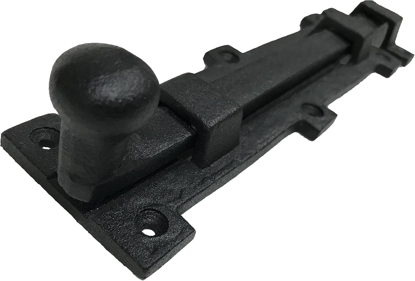 Antique style 8" Black Wrought Iron - Slide Door Bolt Latch - vintage iron - Decorative style 8 in door latch DS-04 (2)