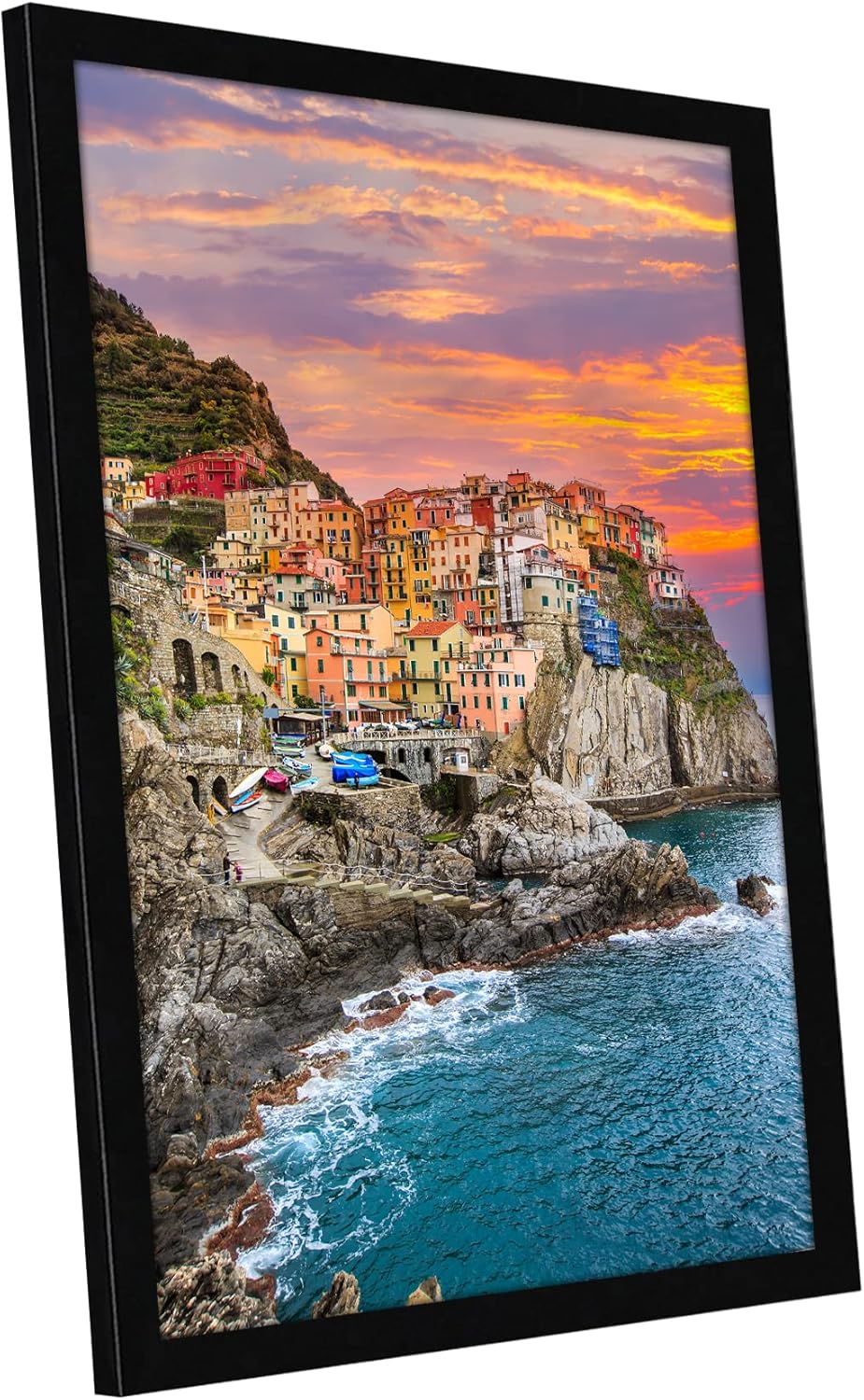 Americanflat 14x18 Picture Frame with Polished Plexiglass - Signature Collection - Gallery-Style Frames Made of Engineered Wood - Photo Frame for Wall Display - Black