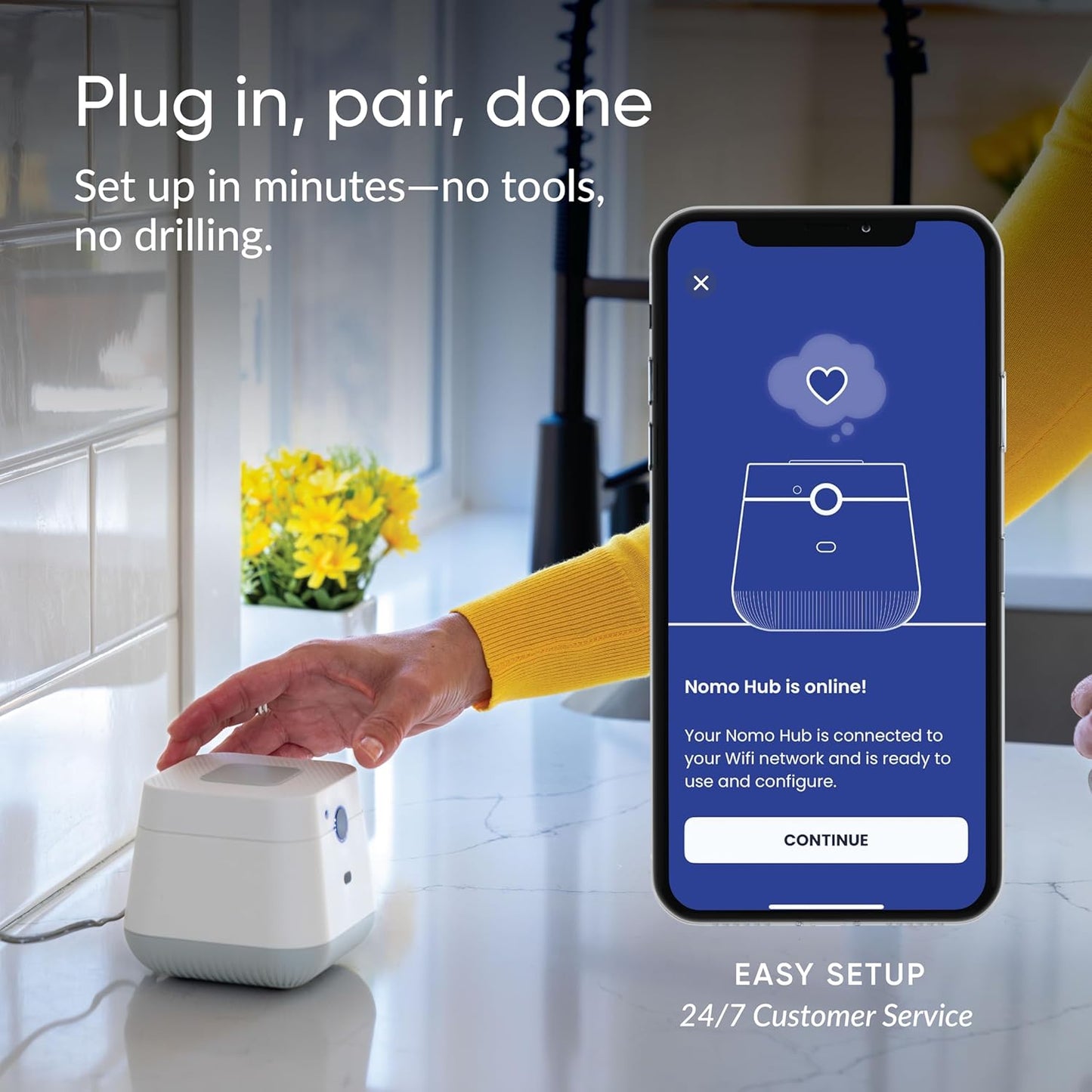 Medical Alert System, Fall Detection for Seniors, WiFi in Home Monitoring Safety System, Emergency Call Button, Custom Fall Alert, Virtual Caregiver, 30-Day Trial Monthly Subscription