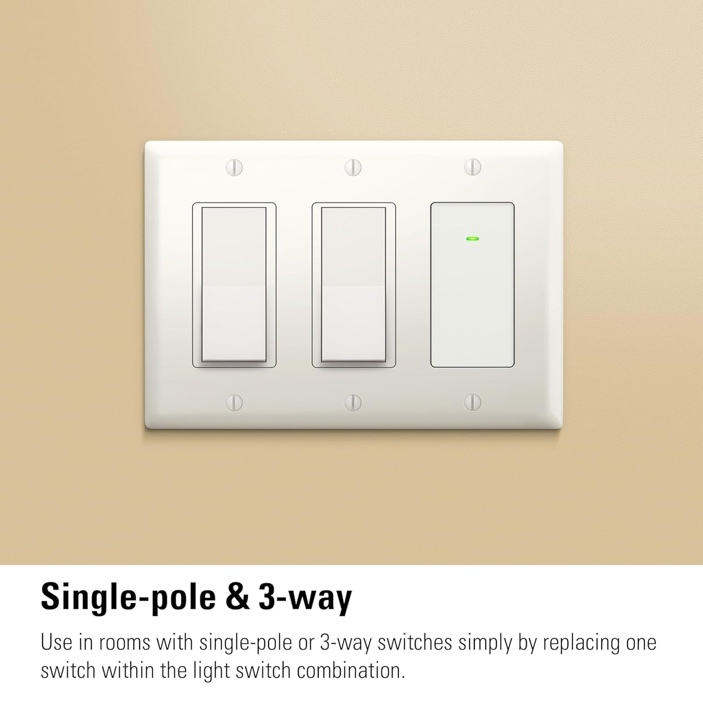 Eve Light Switch (Matter) 2-Pack – Smart Wall Switch for Apple Home, Alexa, Google Home, SmartThings; for Single-Pole & 3-Way switches; Thread, Requires Thread Router & Neutral Wire; UL-Certified