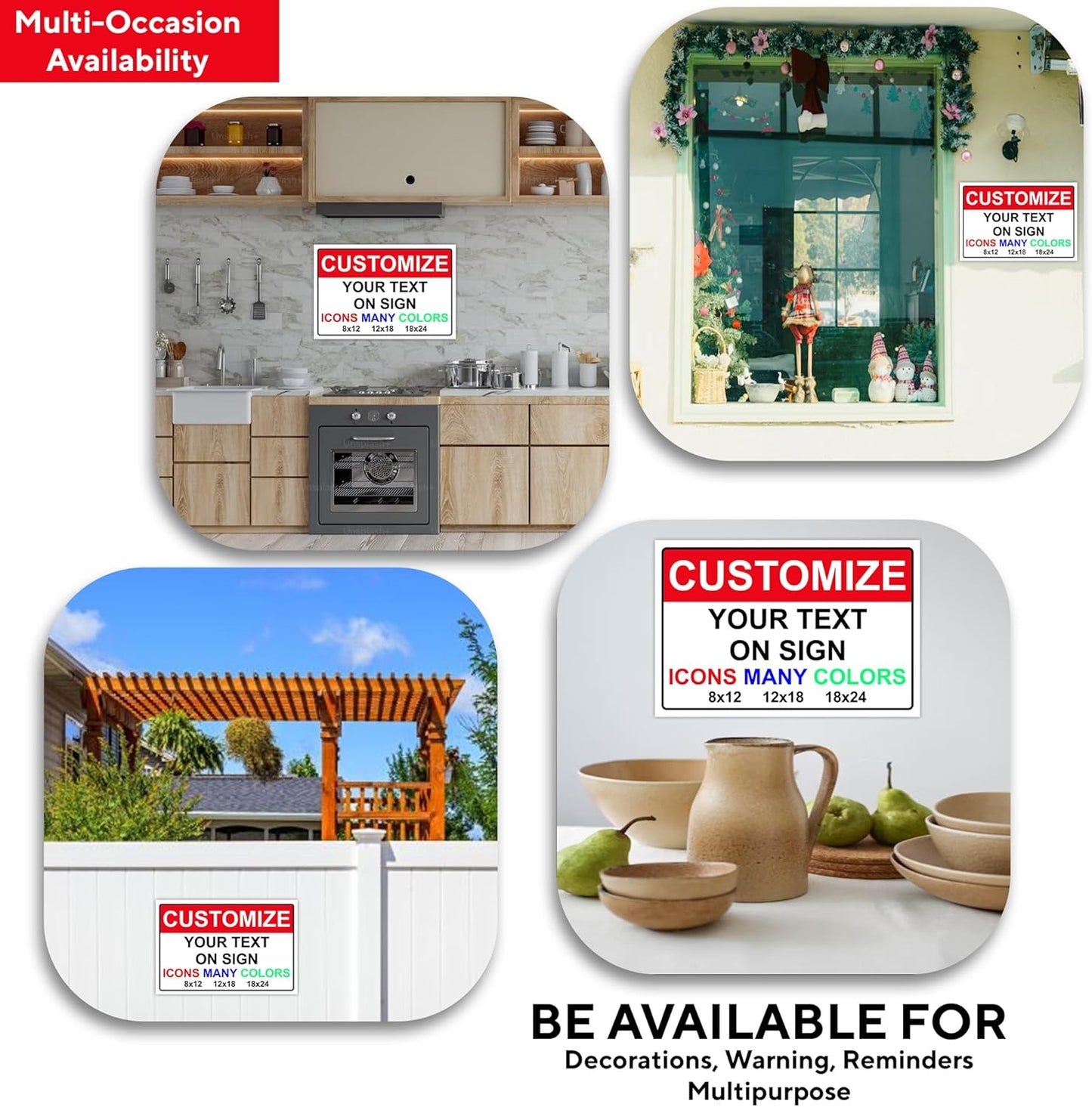 Custom Signs for Outside - Personalized Metal Signs for Outdoors, Home, Airbnb, Office, 8x12 Inch Custom Metal Sign Rust Free, UV Protected, Waterproof and Easy to Install - Made in USA