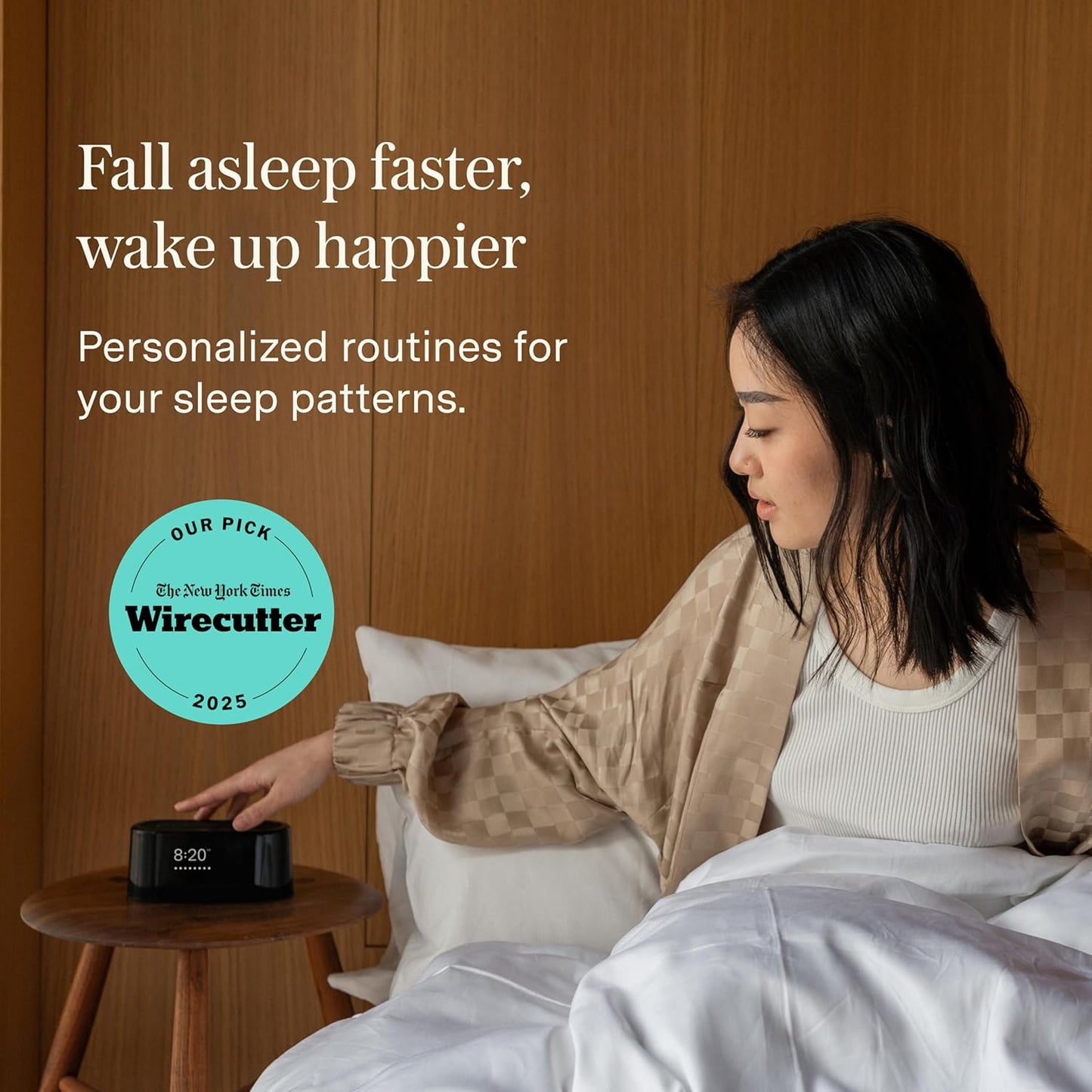 Loftie Alarm Clock with Sound Machine – Smart Alarm Clock w/Light, White Noise, Bluetooth Speaker, Night Light, 100+ Sounds, Blackout Mode, No WiFi Mode, Optional Subscription, Coffee