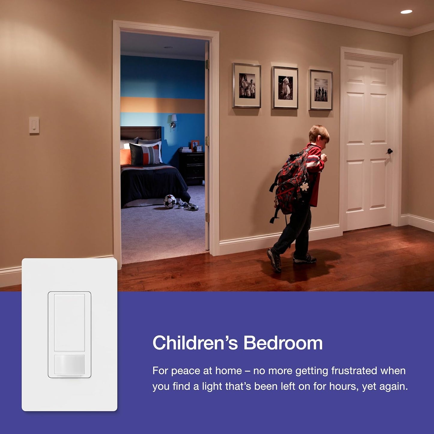Lutron Maestro Motion Sensor Light Switch Indoor for Bathroom, Garage, Laundry Room, Any Bulbs, Occupancy Vacancy Sensor, Single-Pole, MS-OPS2-PD, Palladium