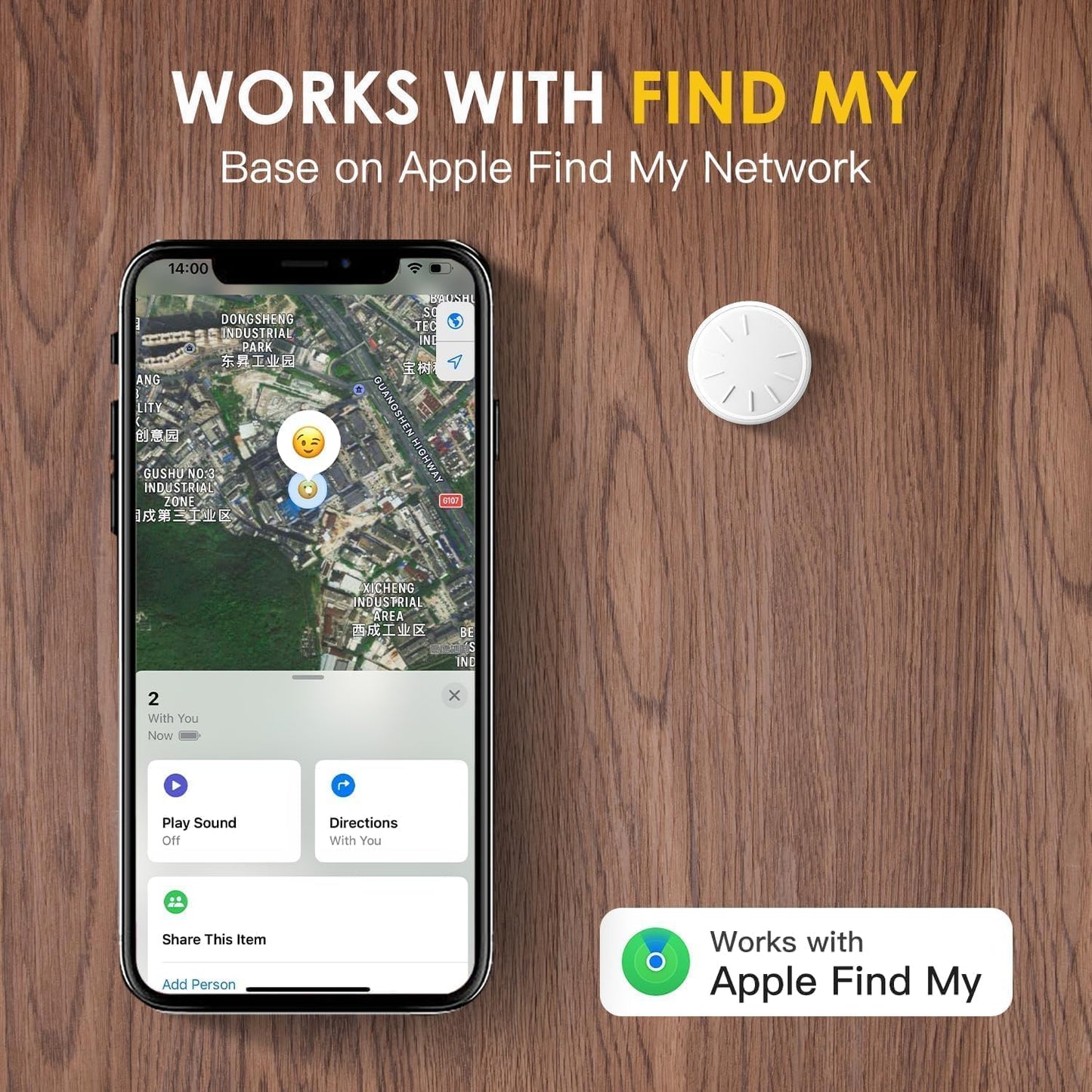 GPS Tracker for Vehicles, 1PCS Real Time GPS Tracker for Car Work with Find My (iOS Only),MINI Car Tracker Device Hidden,No Monthly Fee, Waterproof Car Tracker