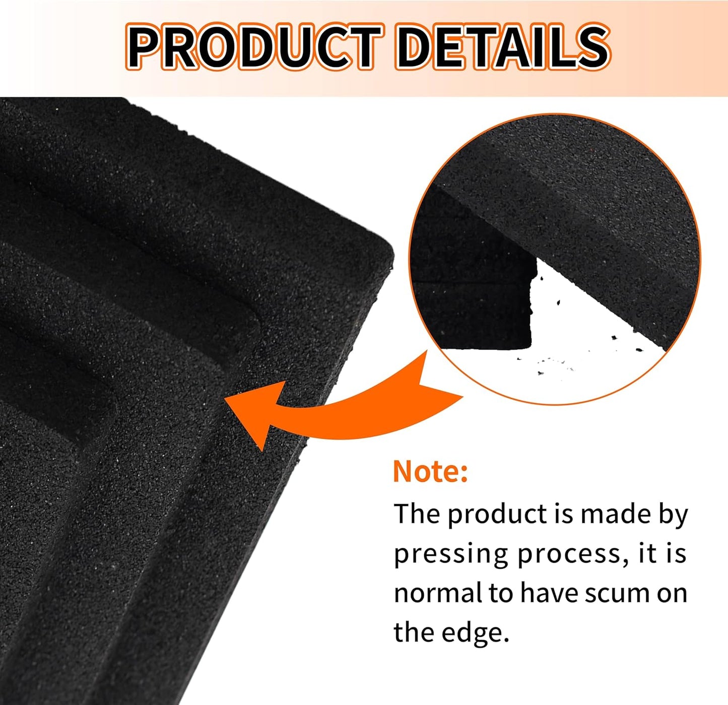 OULEME RV Leveling Block Flex Pads, 12” Rubber Jack Pads, Anti-Vibration & Anti-Slip Mats, for Camper Travel Trailer Jacks & Stands & Stabilizers on Uneven Surfaces, 2-Pack