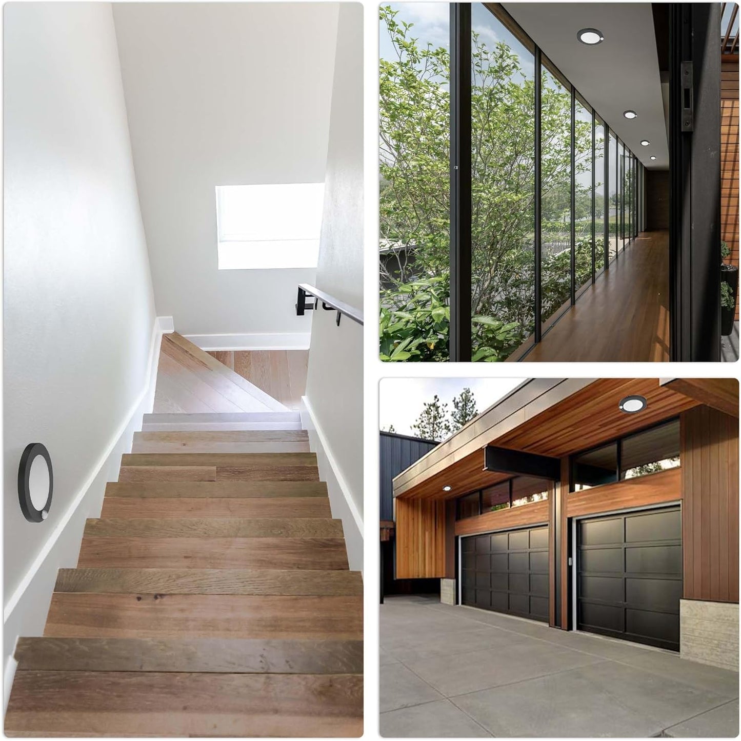 ZAGO LED 6" 120 Volts Closet Light Wired, PIR Motion Sensor Ceiling Disc Light for Closet, Laundry, Garage, Pantry, Wet Location, ETL, Black