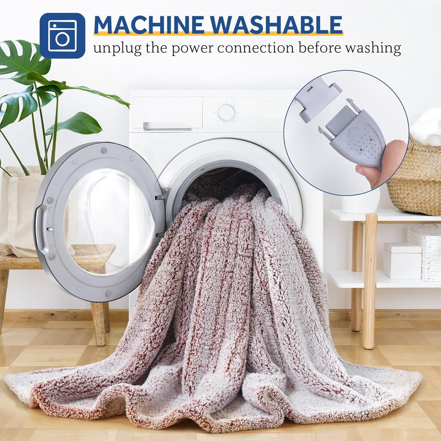 SEALY Electric Blanket Twin Size, Soft Sherpa Heated Blanket Single Control with 10 Heating Levels & 1 to 12 Hours Auto-Off Settings Over-Heated Protection 62"x84" Machine Washable, Rust Red