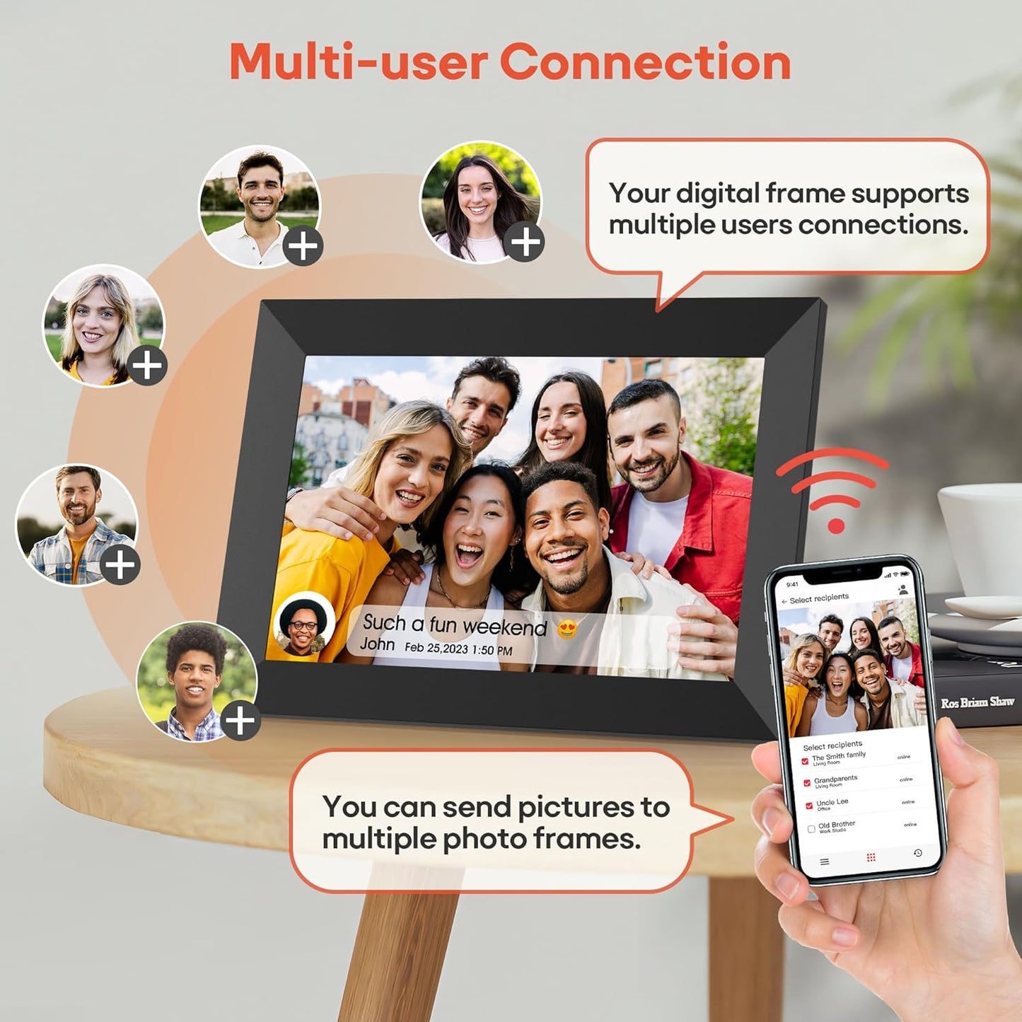 Frameo Digital Photo Frames WiFi 3 Pack