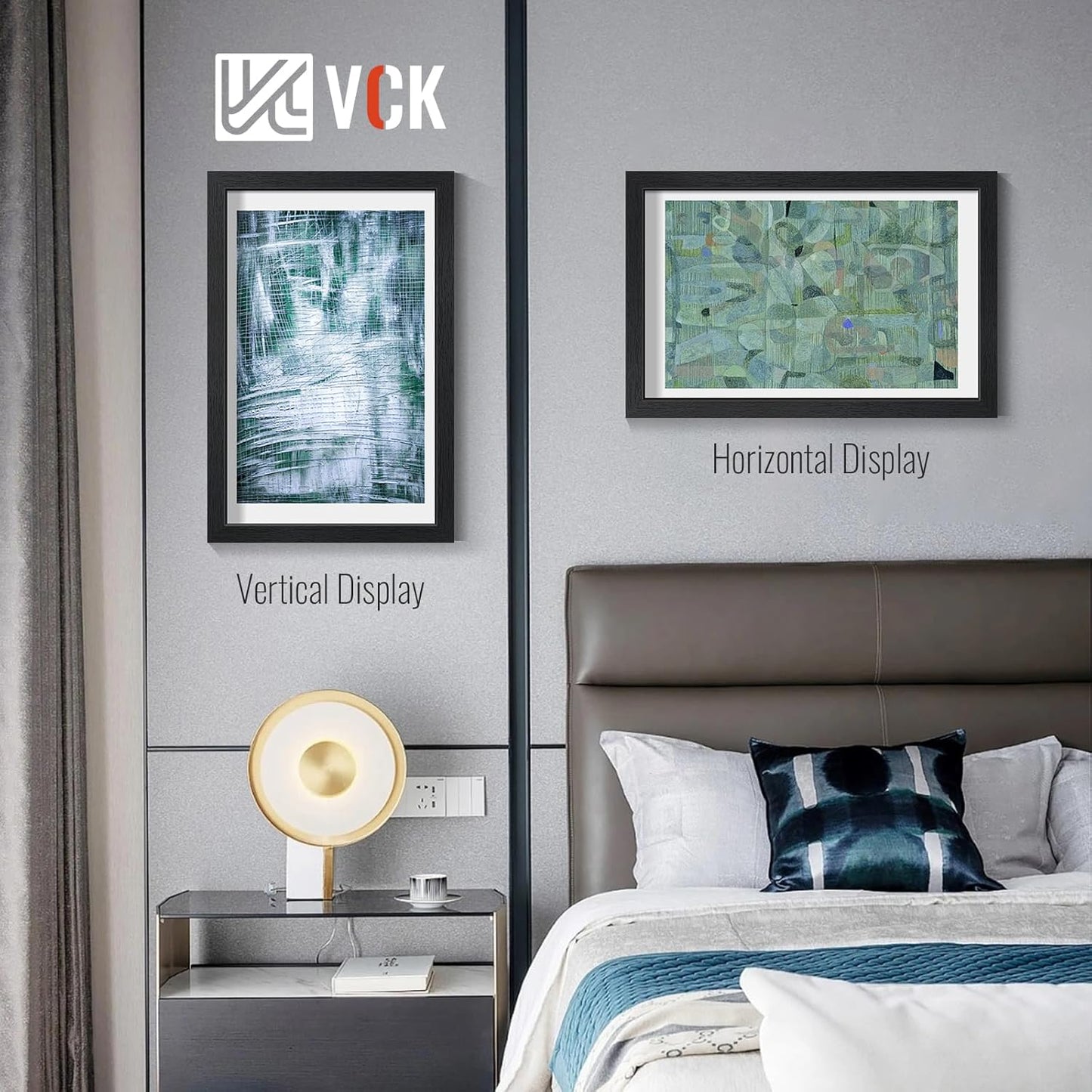 VCK 14x22 Picture Frames Black Set of 6, Wide Border Wood Poster Frame, Multi-Directional Display Family Photos, Office Prints, Studio/Gallery Artwork, Woodgrain Series, Wall Hanging