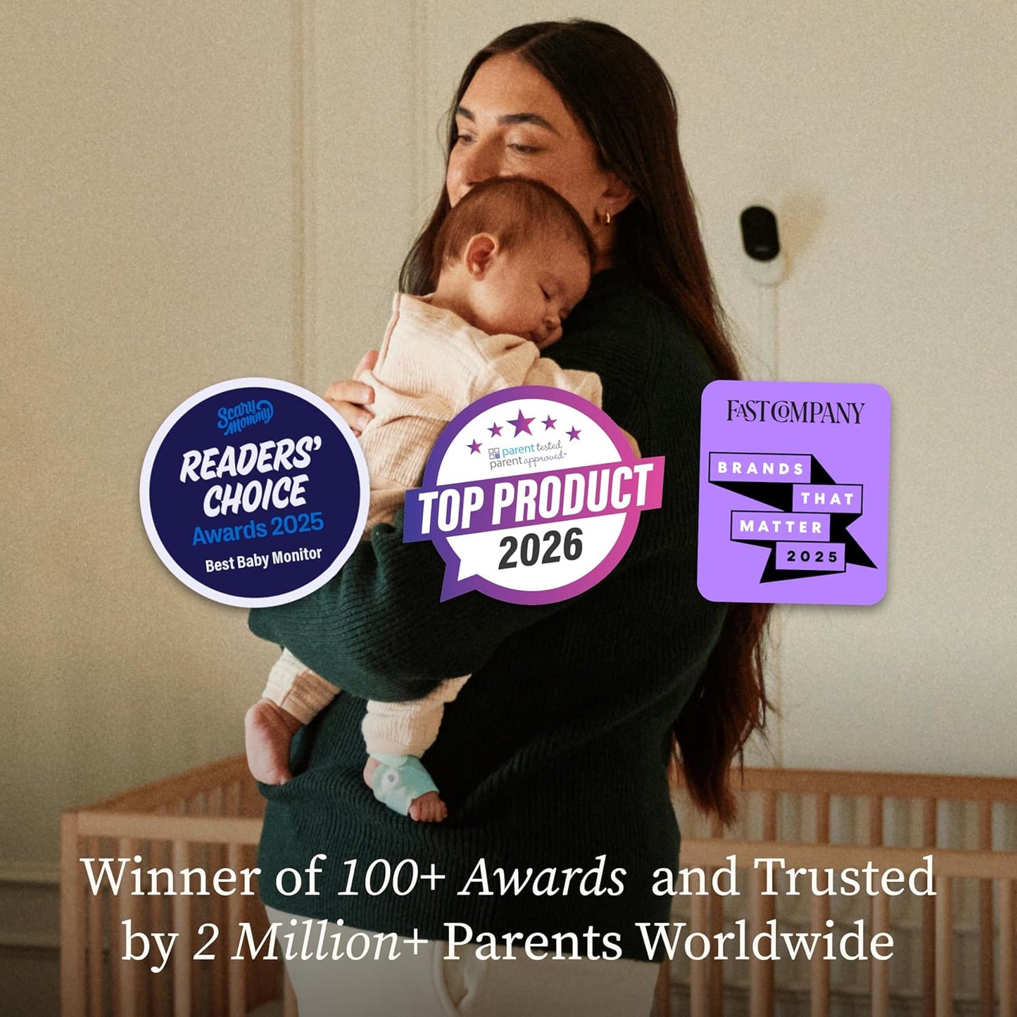 Owlet Dream Sock - FDA-Cleared Smart Baby Monitor - Track Live Pulse (Heart) Rate, Oxygen in Infants - Receive Notifications - Dusty Rose