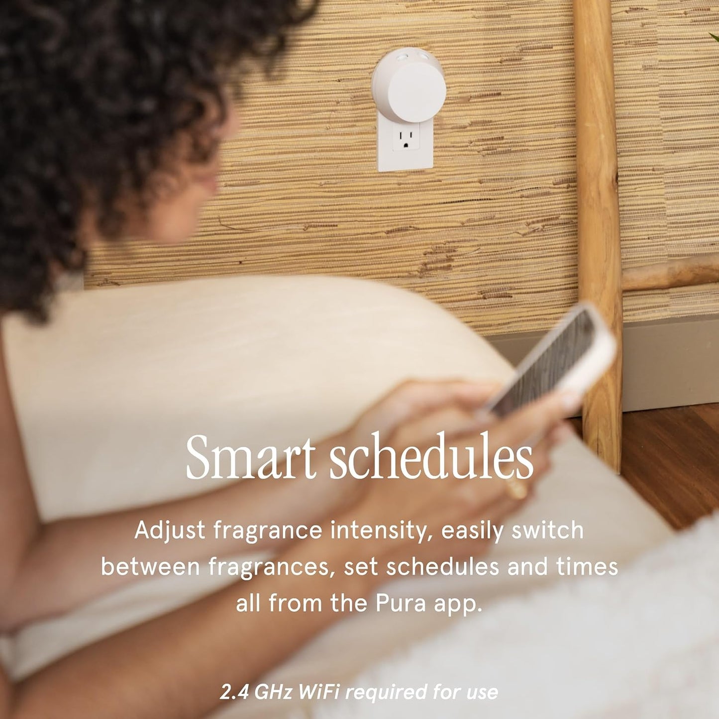 Pura 4 Smart Home Fragrance Device Starter Set - Scent Diffuser for Home- Linens & Surf, Lavender Fields, White Tea No. 1, Yuzu Citron Scent