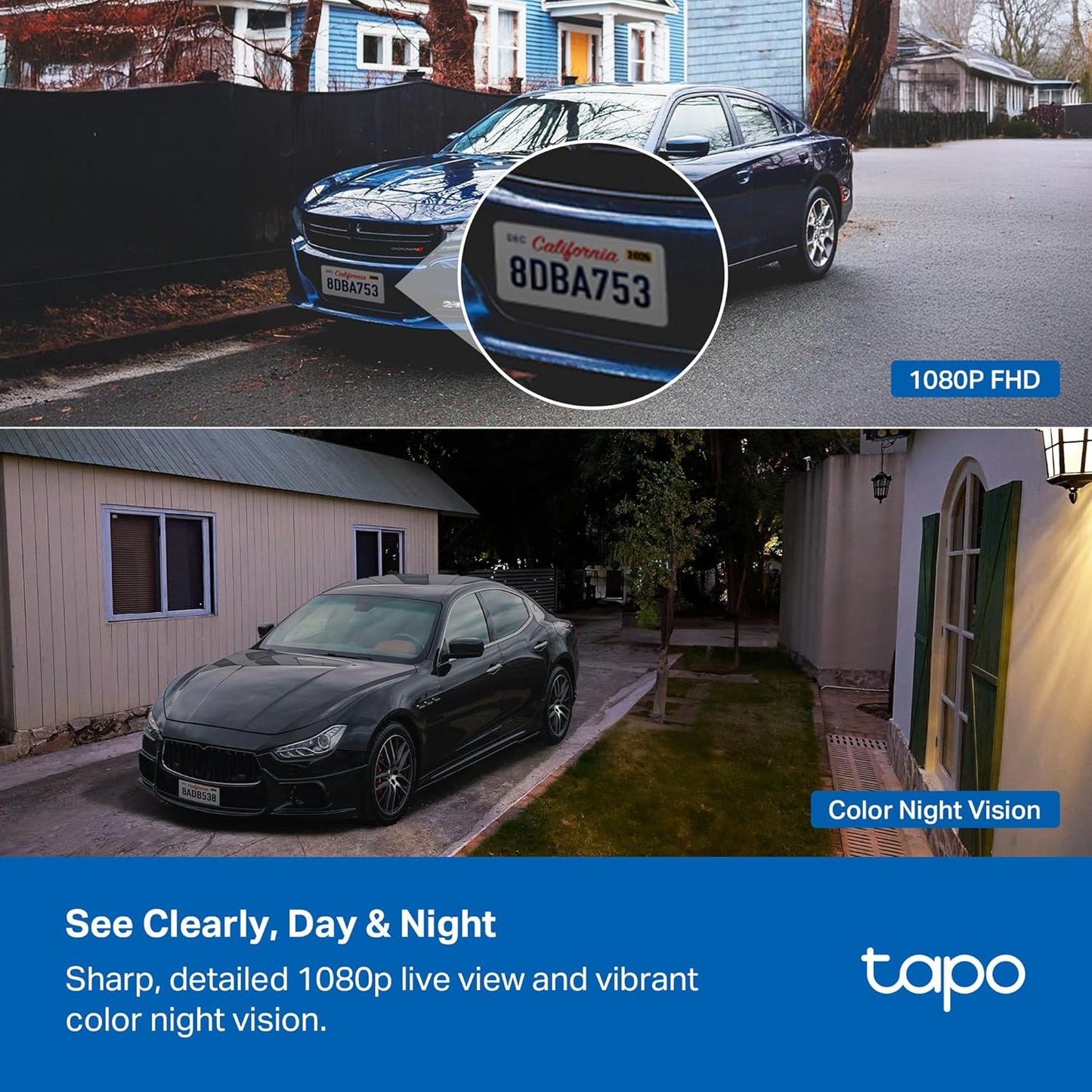 Tapo Outdoor Security Camera Wireless, 1080P, Up to 180 Days Battery, Free Person Detection, Color Night Vision, SD/Could Storage, Alexa & Google Assistant Compatible, Ideal for Homeowners(C400)