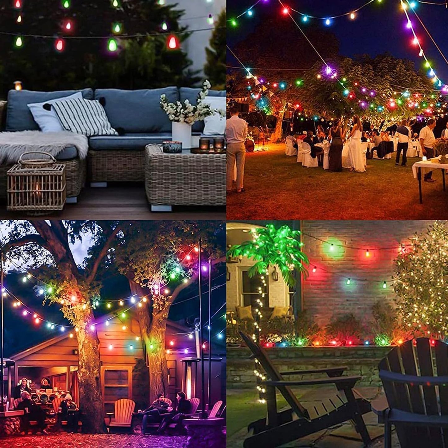 Jslinter Colored String LED Light Bulbs - 1 watt Plastic Outdoor Indoor S14 Bulbs for Christmas String Light Replacement - Shatterproof - E26 Base - 24Pack - Red/Green