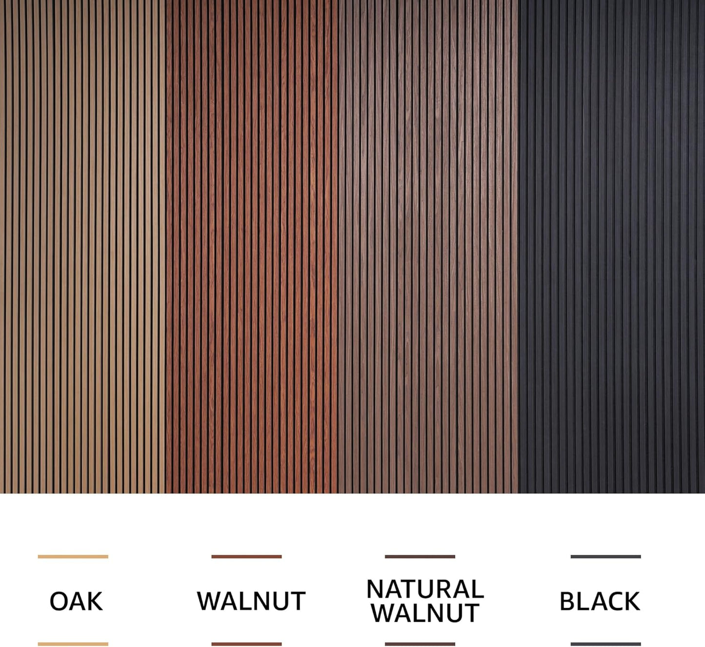 Wood Panels for Wall - Oak Acoustic Wall Panels - 4PK Wall Wood Panels - 94.49” x 12 - Soundproof Wall Panels for Decor - Acoustic Slat Wood Wall Panels for Interior Decoration of Walls (Oak Cherry)