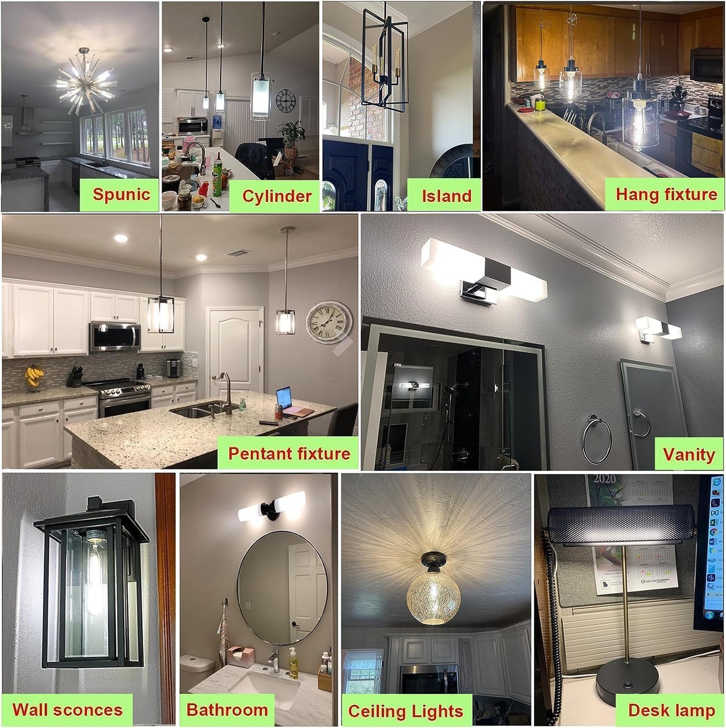 7.3 Inch E26 Led Bulb 6W Dimmable, 5000K Daylight Edison Bulbs 800LM, Equal 80 Watt Tubular T10 T9 Long Clear Glass Light Bulb for Pendant Pipe Wall Sconces Chandeliers - 2Pack