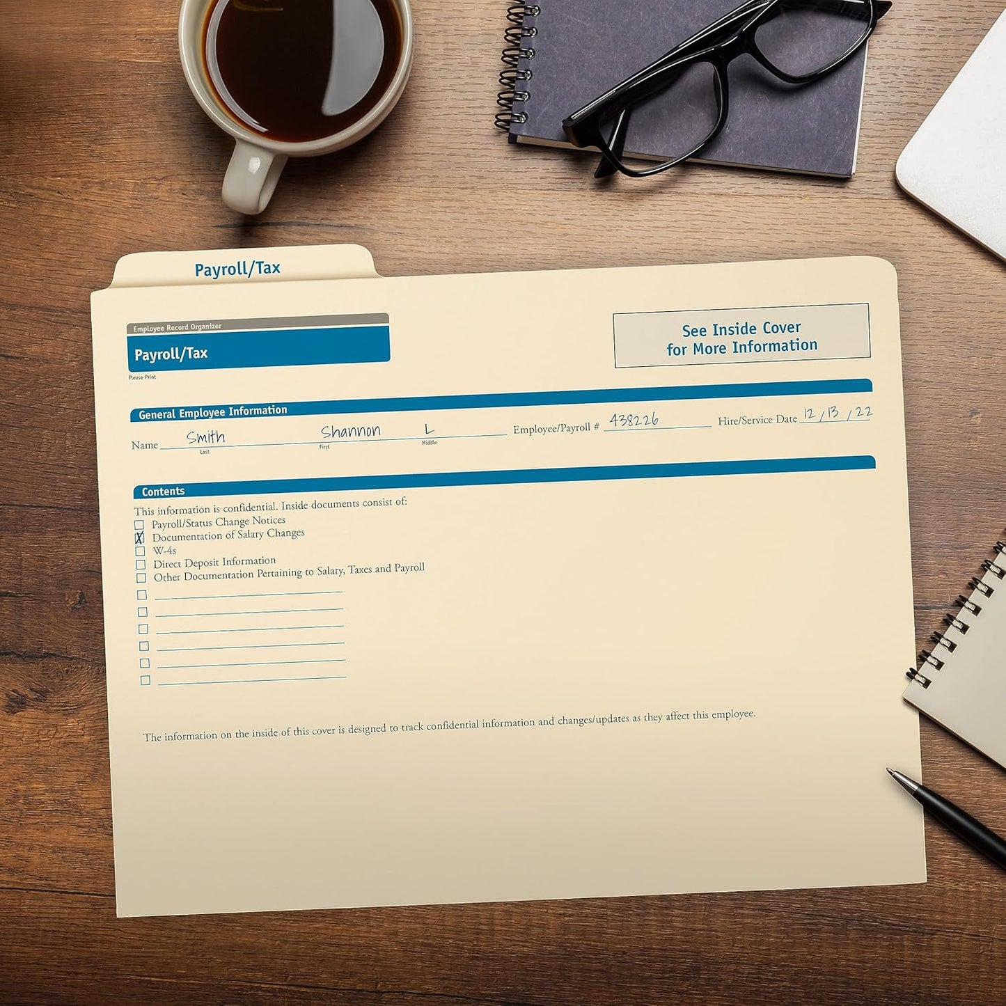 ComplyRight Payroll/Tax Folder - 11.75” x 9.5” - HR and Employee Management - 25-Pack