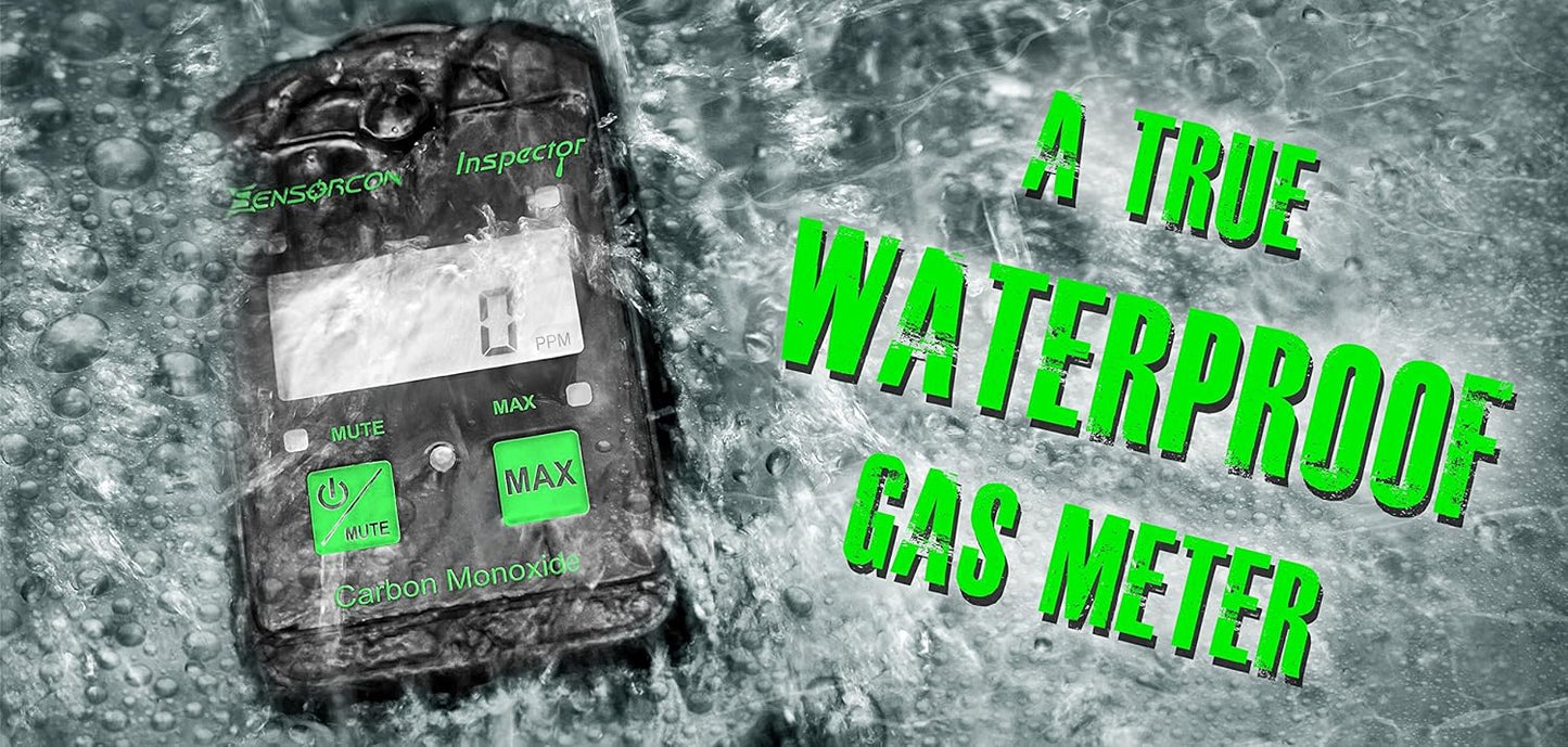 Industrial CO Carbon Monoxide Monitor with Visual, Audible and Vibrating Alerts, Waterproof