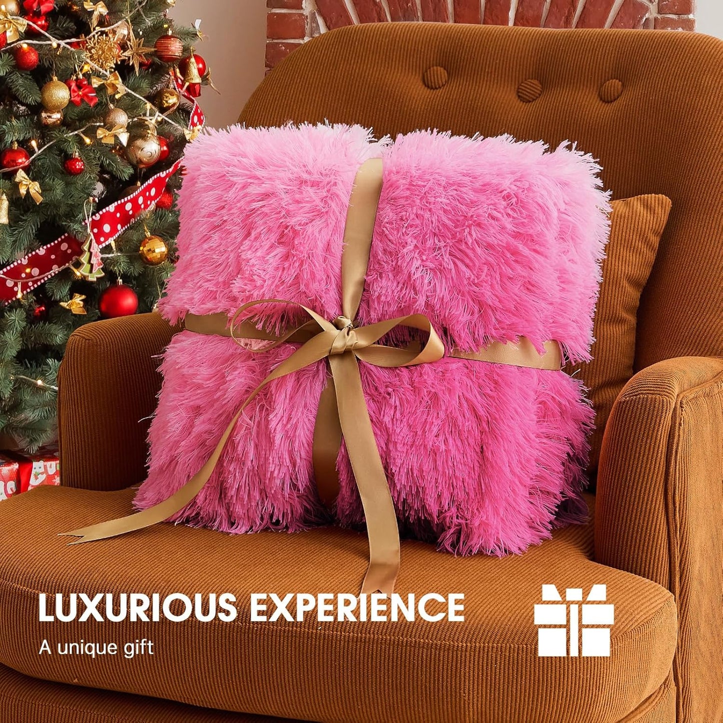 Heated Electric Blanket Twin,Warm Winter Birthday Gifts for Women Her Grandma–Faux Fur with Soft Sherpa,10 Heat Settings,5 Time Settings with Fast Heating, 62x84, Rose Red