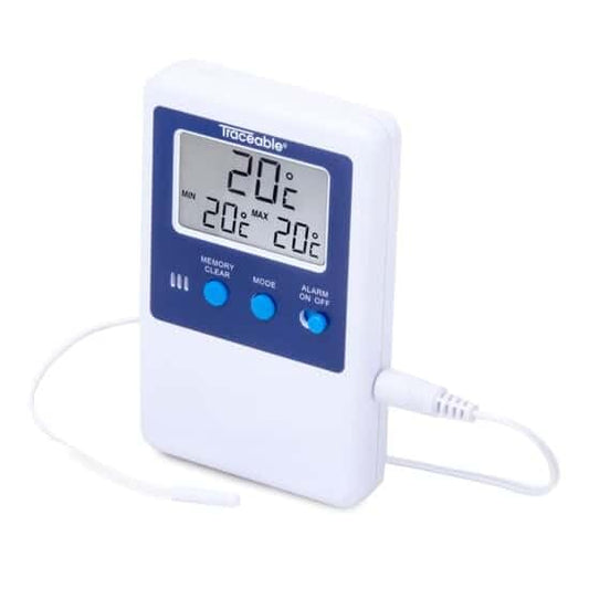 Traceable Calibrated Digital Fridge Thermometer/Freezer Thermometer with Bullet Probe, –58 to 158 Fahrenheit, 1 Resolution, Accuracy of 1 Degree Celsius