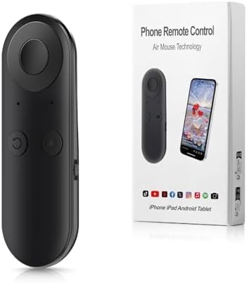 TikTok Scrolling Ring with Gesture Control- Bluetooth Phone Remote Control with Air Mouse, Ebook Page Turner, YouTube & Instagram Compatible, Camera Shutter, for iOS&Android Compatible, Black