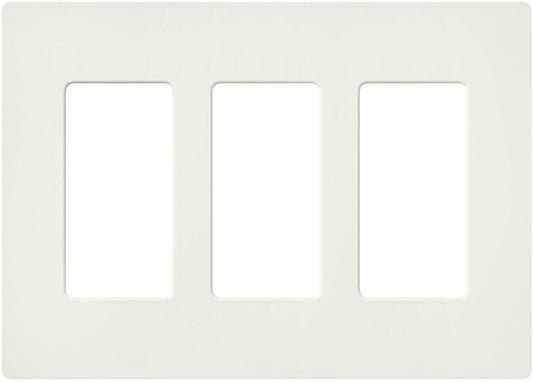 Lutron Claro 3 Gang Decorator/Rocker Wallplate, Satin, Biscuit (1-Pack) | SC-3-BI