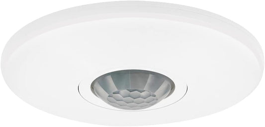 Maxxima Ceiling Mount 360 Degree PIR Occupancy Sensor - Hard-Wired Motion Sensor, 120V LED Compatible, Automatic Sensing Solution for Indoor Use at Max Height 10ft, Ideal for Closets and Pantries