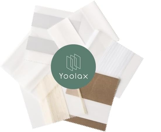 Yoolax Motorized Matter Zebra Blinds, Light Filtering Dual Layer Sheer Blinds, Privacy Light Control Roller Window Blind, Fabric Sample (Multicolor)