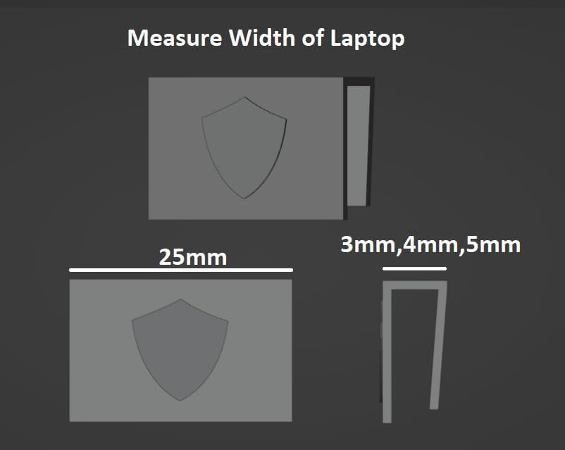 Privacy Shield Camera Cover for Laptops (Black, 6mm)