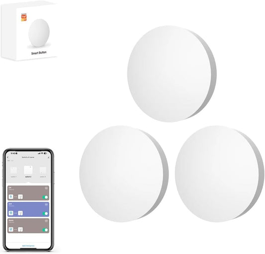 ZigBee3.0 Smart Remote Button Tuya Scene Remote, Need Zigbee Hub, Smart Switch ZigBee Remote Work with Tuya Smart Life APP (2)