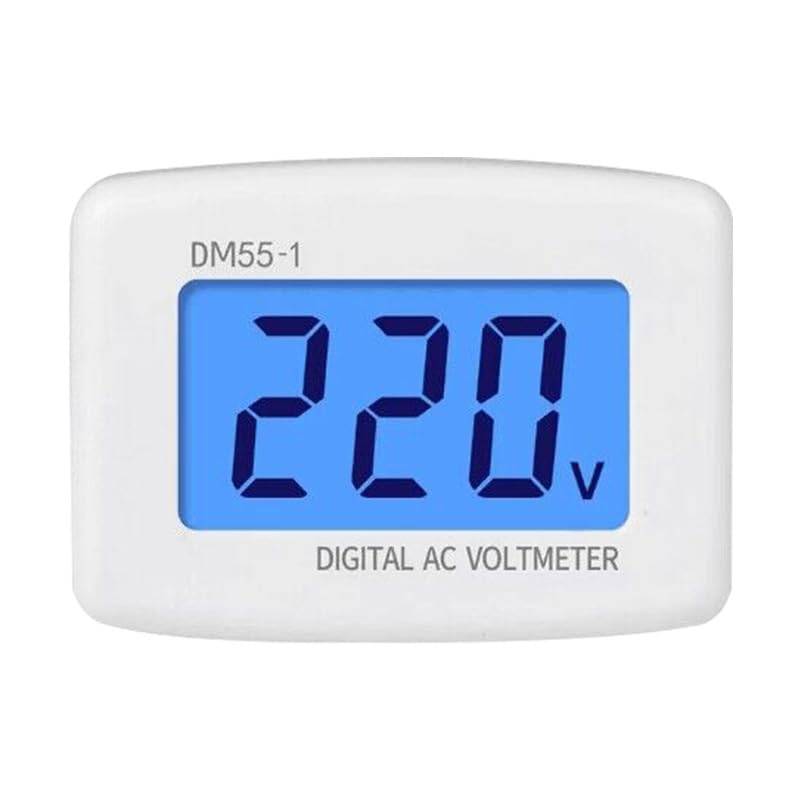 4 Pcs AC 80-300V LCD Digital Voltmeter Plug in Volt Meter Flat US Plug Voltage Test Monitor AC 110V 220V Voltage Meter for Household Plug into Outlet to Measure Voltage