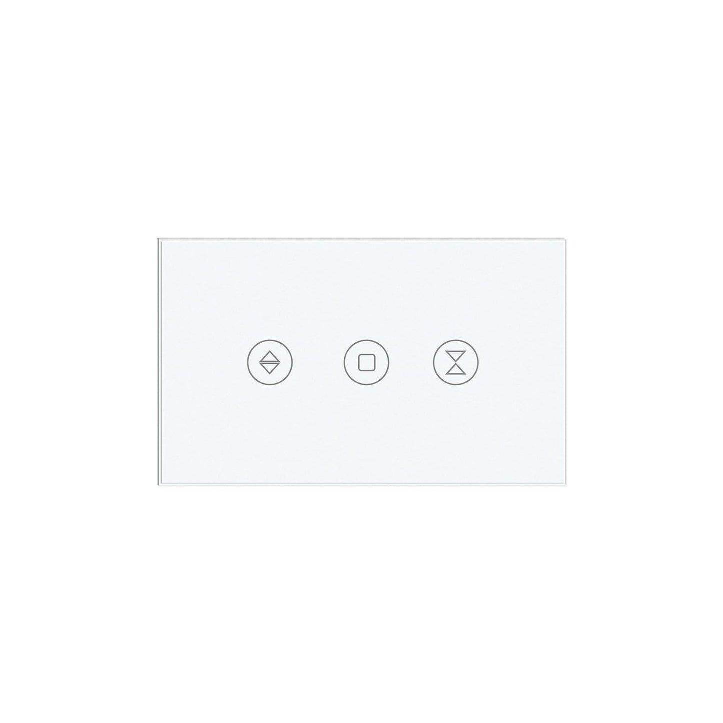 Smart Roller Shutter Switch 118X72X34MM Need Neutral Wire,2.4GHz WiFi Roller Shutter Switch, Tempered Glass Panel, Compatible with Alexa and Smart Life, White WiFi-Roller Shutter